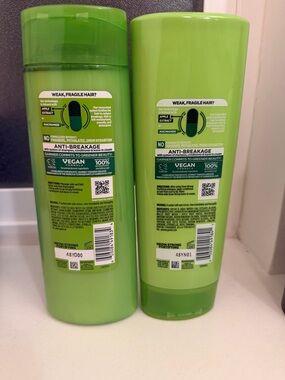 Garnier Anti-Breakage Shampoo & Conditioner in Bright Green Bottles